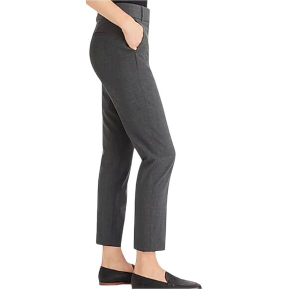 J.Crew 365 Cameron Slim Crop Pant Italian Stretch Wool Perfecting Pockets Gray M - Picture 1 of 7